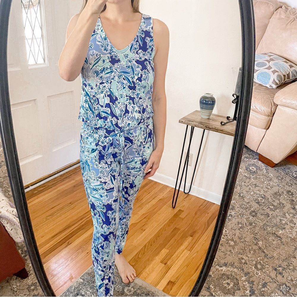 Lilly Pulitzer Paulina Jumpsuit Royal Purple Koalafications XS - Picture 10 of 10